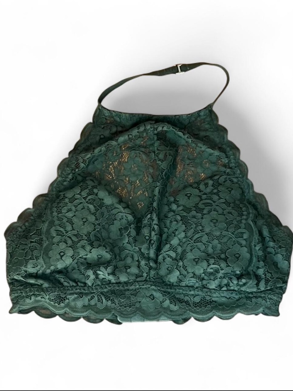 Gilly Hicks Emerald Lace Halter Bralette